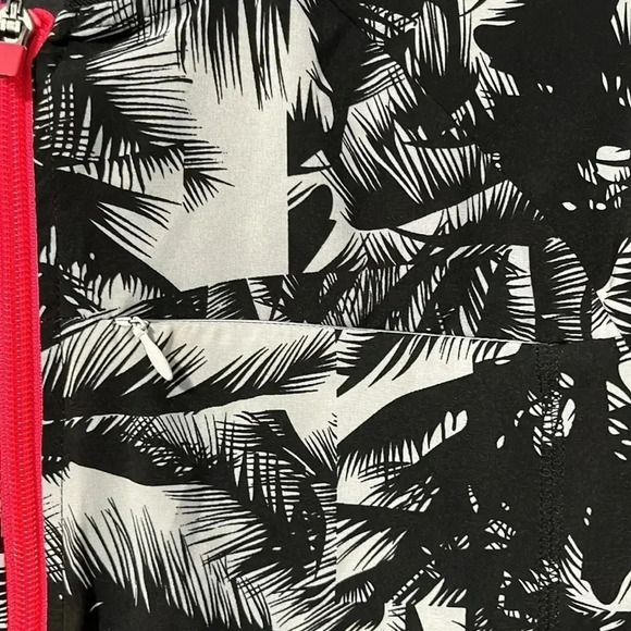 Fabletics Diana Bomber Athletic Jacket Malibu Print Hot Coral - Picture 5 of 13